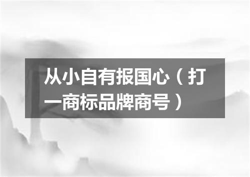 从小自有报国心（打一商标品牌商号）