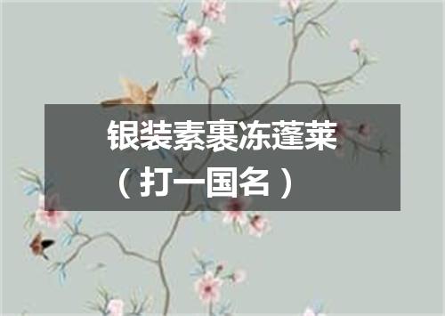 银装素裹冻蓬莱（打一国名）