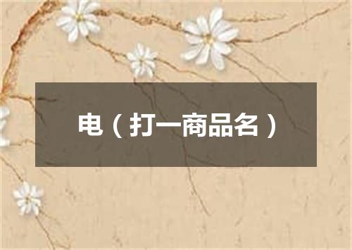 电（打一商品名）