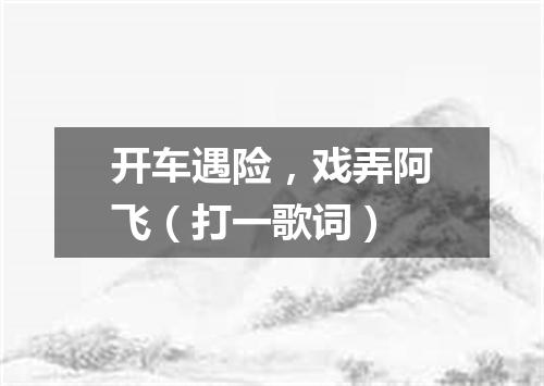 开车遇险，戏弄阿飞（打一歌词）