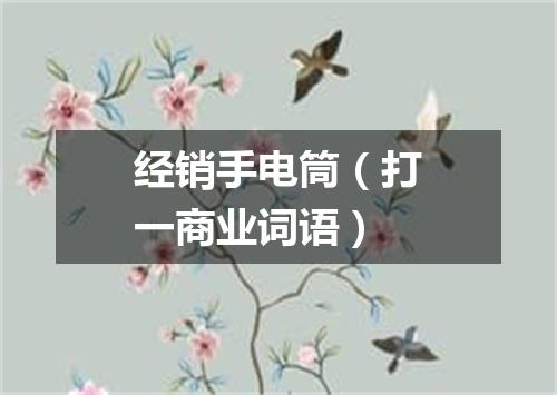 经销手电筒（打一商业词语）