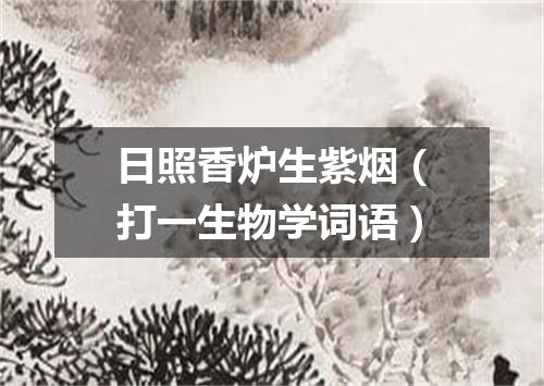日照香炉生紫烟（打一生物学词语）
