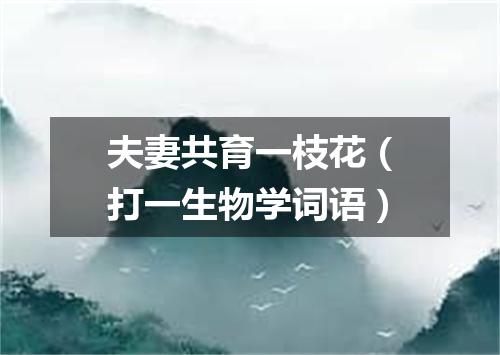夫妻共育一枝花（打一生物学词语）