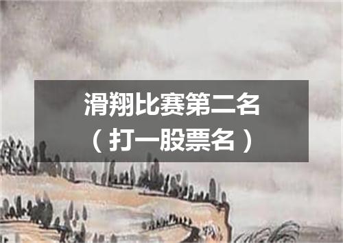 滑翔比赛第二名（打一股票名）