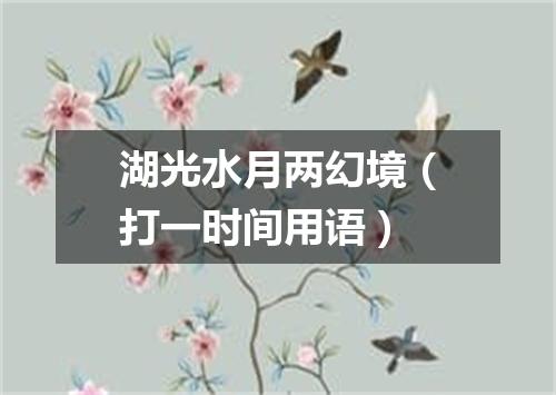 湖光水月两幻境（打一时间用语）
