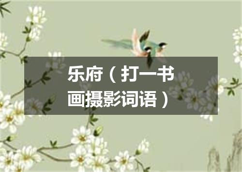 乐府（打一书画摄影词语）