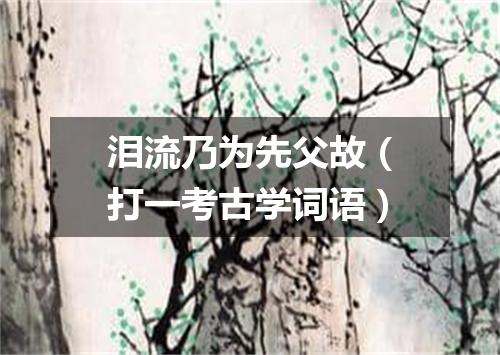 泪流乃为先父故（打一考古学词语）