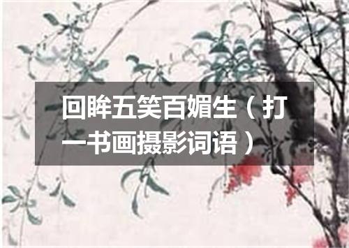 回眸五笑百媚生（打一书画摄影词语）