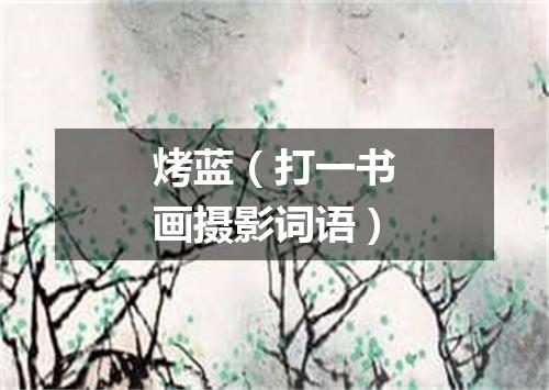 烤蓝（打一书画摄影词语）