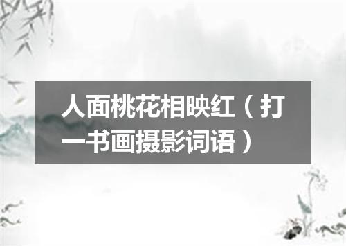 人面桃花相映红（打一书画摄影词语）