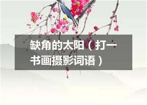 缺角的太阳（打一书画摄影词语）