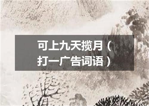 可上九天揽月（打一广告词语）