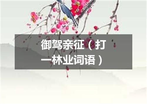 御驾亲征（打一林业词语）