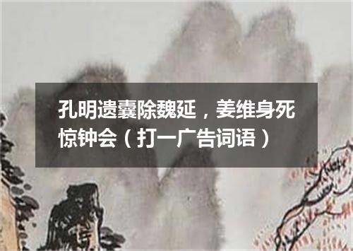 孔明遗囊除魏延，姜维身死惊钟会（打一广告词语）