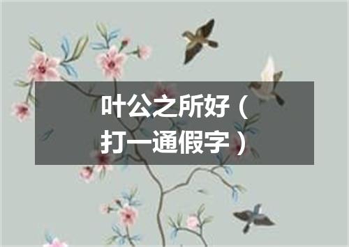 叶公之所好（打一通假字）